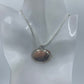 Peach Moon stone and sterling silver .925 (Pendant only)