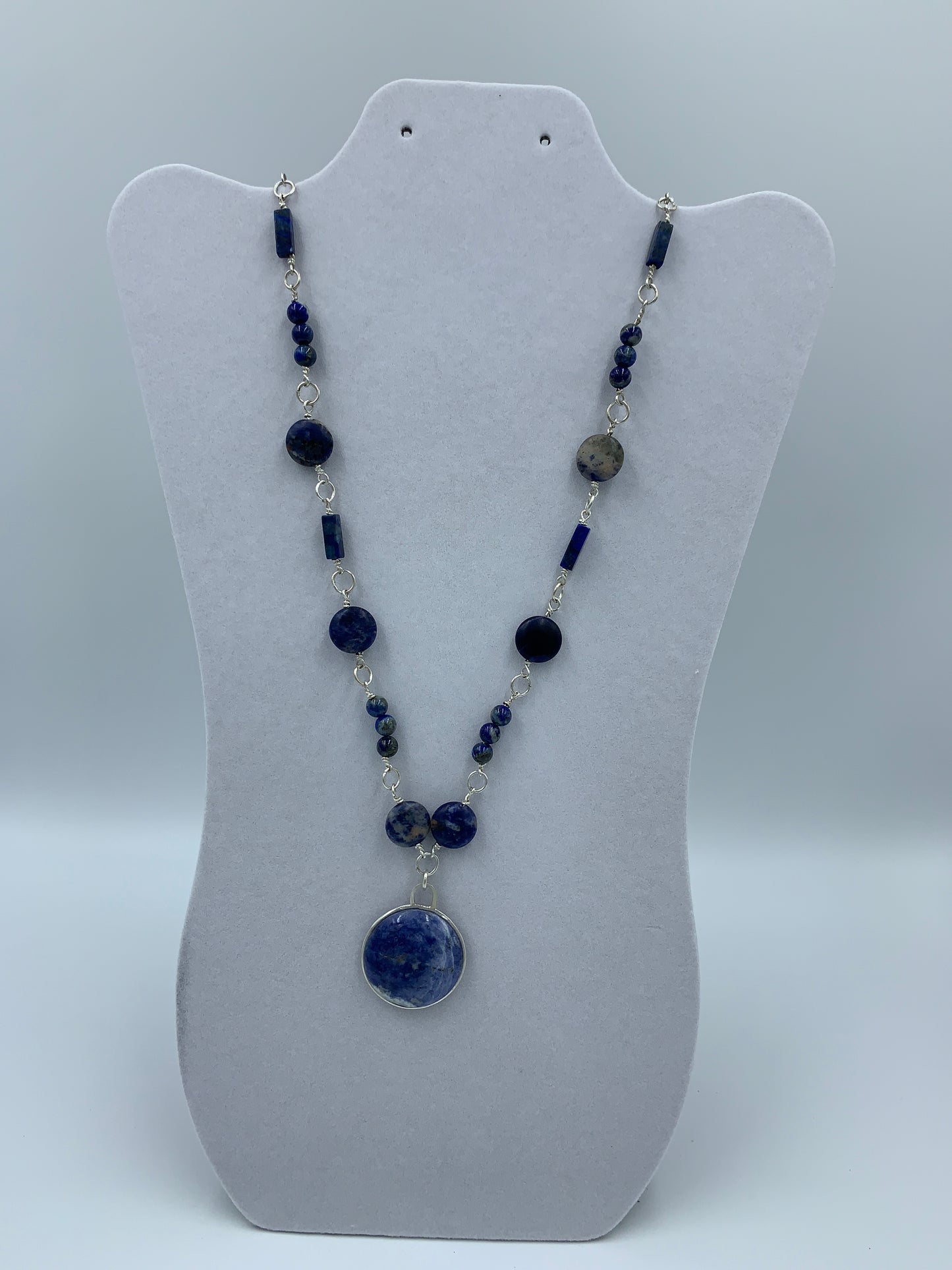 Sodality stone sterling silver .925 necklace  18” or 45cm
