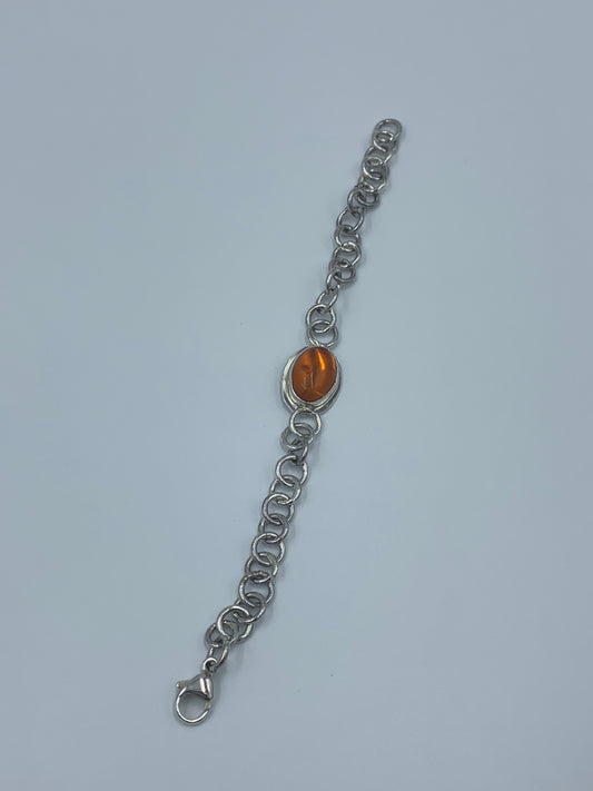 Amber and sterling silver .925